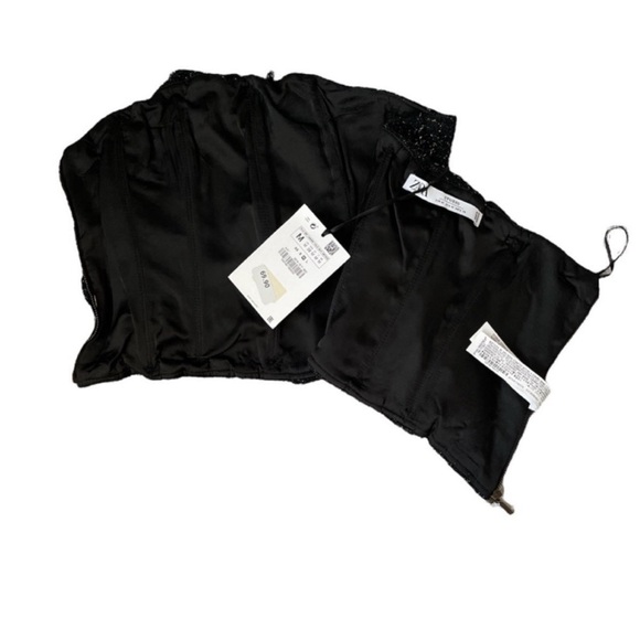 BLOGGERS FAVORITE ZARA Sparkly Bustier Limited Edition size M - Picture 5 of 6